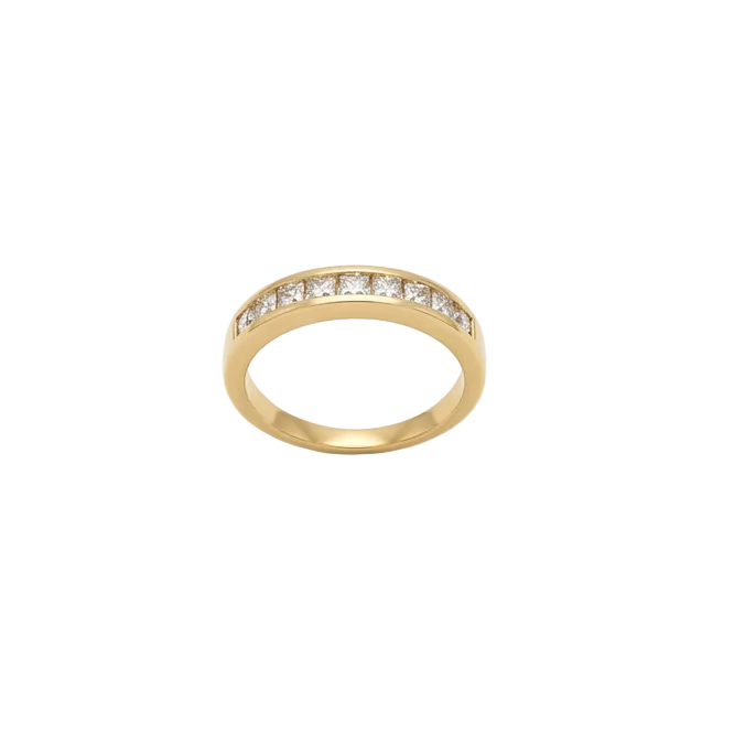 Bague demi tour en Or jaune 18K - Taille 57 - 4G