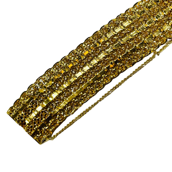 Bracelet Maillon Maille Russe en Or Jaune 18K