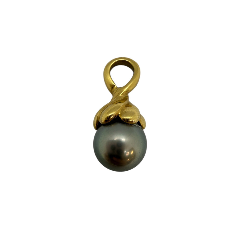 Pendentif Solitaire en Or Jaune 18K avec Perle
