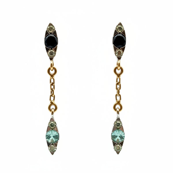 Boucles d'oreilles pendantes en or jaune 18k - 0.74 G