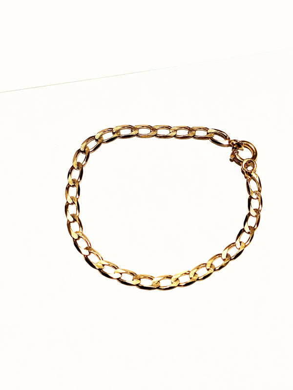 Bracelet gourmette en or jaune 18K - 9.63g
