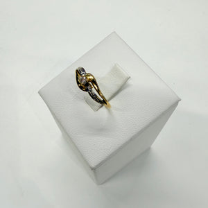 Bague en or 18k et zirconium Taille-52
