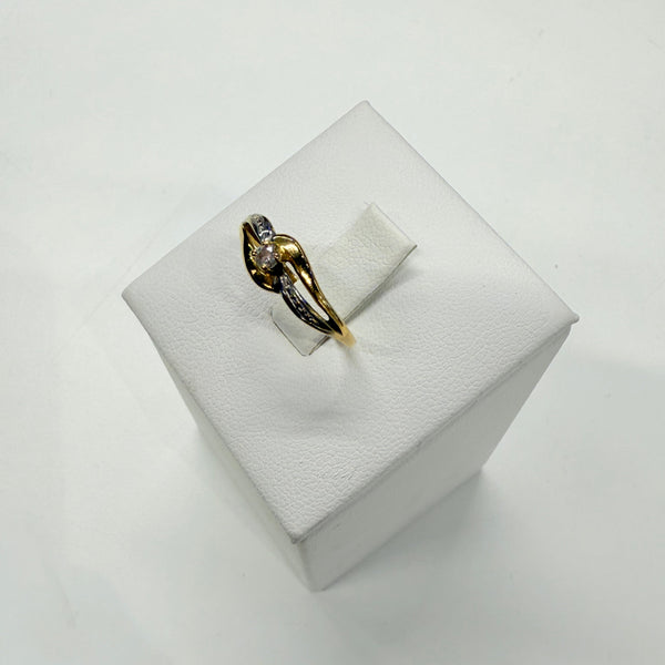 Bague en or 18k et zirconium Taille-52