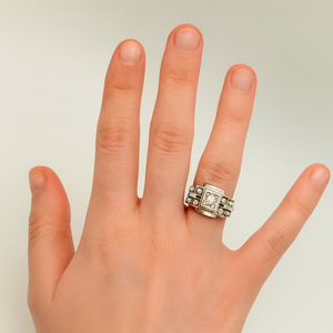 Bagues en Or Blanc 18K Taille-56