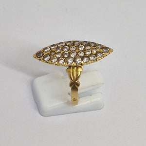 Bague Marquise en Or Jaune 18K - 4.32g