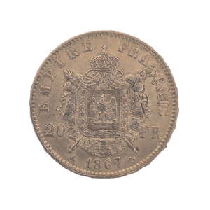 Piece 20 Francs Napoléon III  1867
