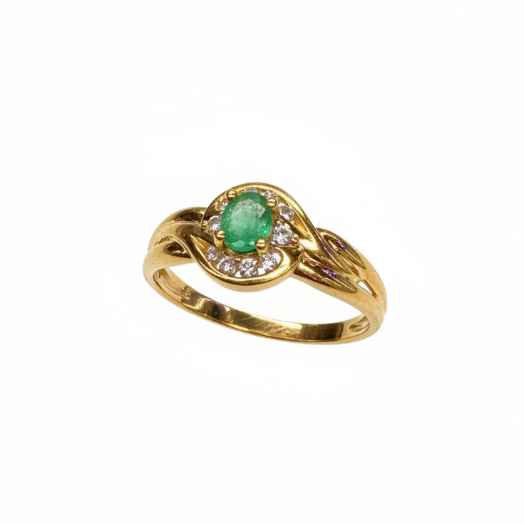 Bague Or Jaune Diamant 18k - 1.87Grs - T53