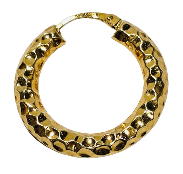 Créoles en Or Jaune 18 Carats avec Fermoir Intérieur