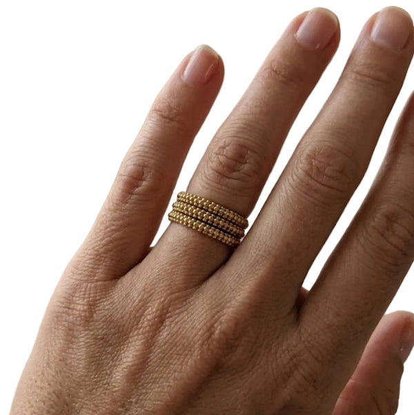 Bague Multirang en Or Jaune 18K - T56 - 3.89 Grs