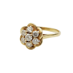 Élégante bague en or jaune avec oxyde
