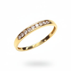Bague Demi Tour en Or Jaune 18 K - Taille 58 -  1.48 G