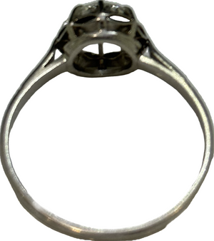 Bague Diamant Solitaire en Or Blanc 18K - Taille 59