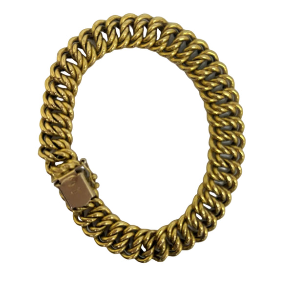 Bracelet Maille Américaine en Or Jaune 18k