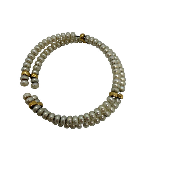 Bracelet fantaisie perles en Or Jaune 18K - 14,60Grs