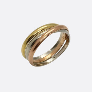 Bague Alliance en Or Jaune, Or Rose, Or Blanc 18k -  5.34 G