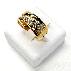 Bague en or jaune 18K - Taille 55