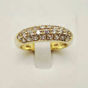 Bague Or Jaune 18 Carats avec Oxyde de Zirconium