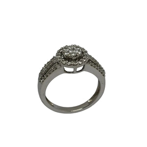 Bague en Or Gris 18K - 4.39 G avec Diamants