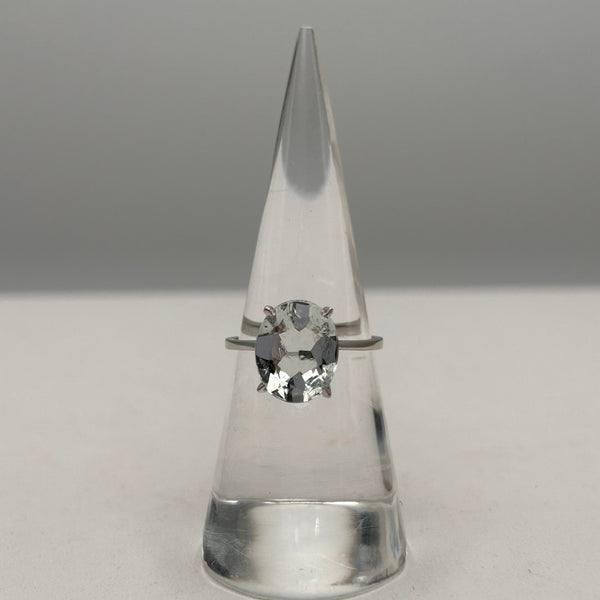 Bague Empierrée Aigue Marine Or Blanc 18K