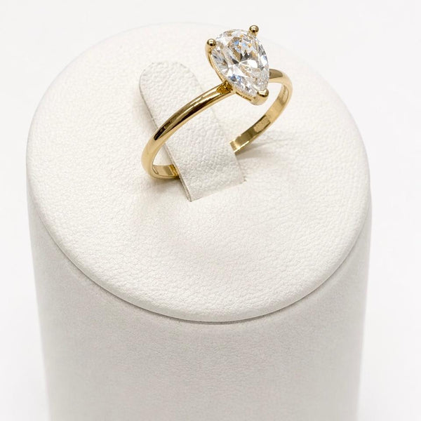 Bague Solitaire Or 18K - Taille 52 - 1.96 Grs