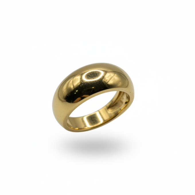 Bague Jonc en Or jaune 18K - Taille 50 - 2.44G