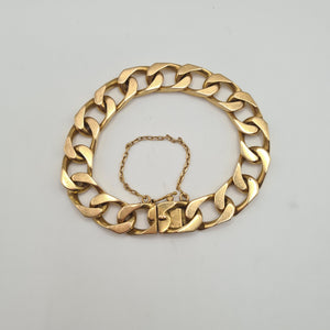Bracelet Gourmette Or Jaune 18K Tête d'Aigle Longueur 18