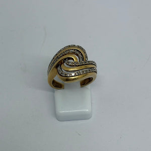 Bague Tank Or Jaune 18 K - Taille 51 - 6.78 G