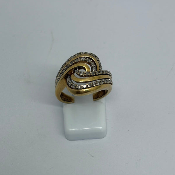 Bague Tank Or Jaune 18 K - Taille 51 - 6.78 G