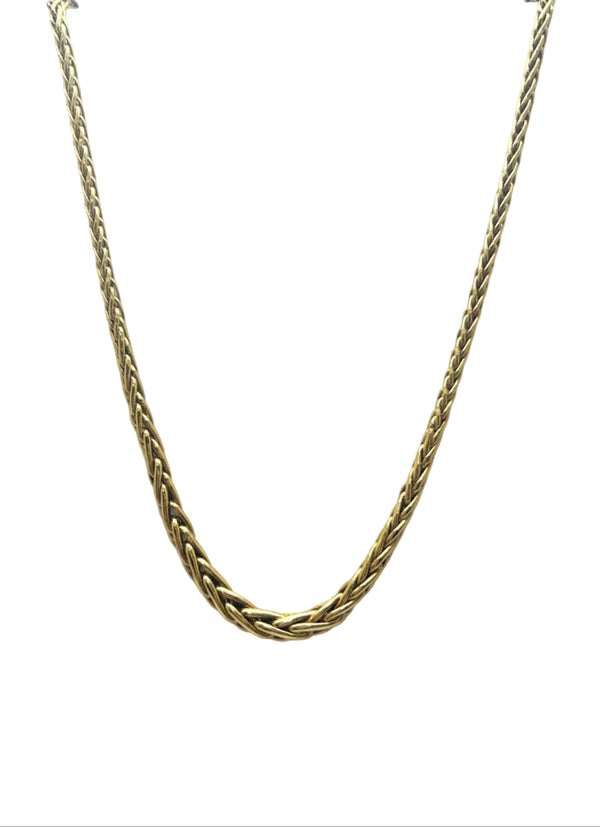 Collier maille palmier en or jaune 18 carats