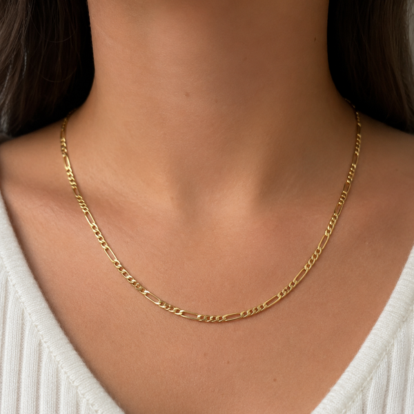 Collier Princesse en Or Jaune Figaro 18k