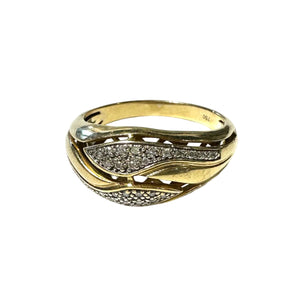 Bagues en Or Jaune Serties de Diamants 18 k