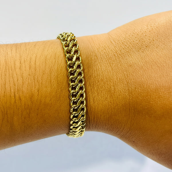 Bracelet Maille Américaine Or Jaune 18K