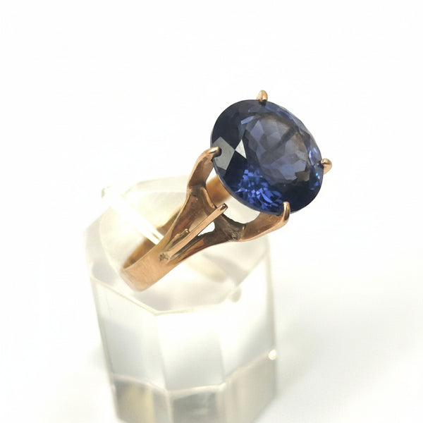 Bague Solitaire Or Jaune 18 K - Taille 52 - 3.26 G