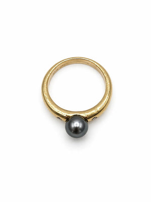 Bague solitaire or jaune 18 K - Taille 63 - 4.89 G