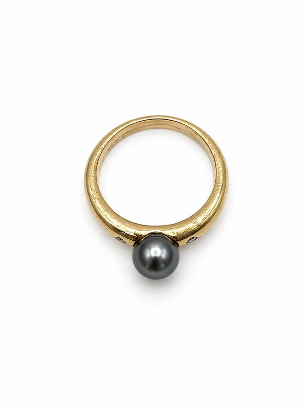 Bague solitaire or jaune 18 K - Taille 63 - 4.89 G