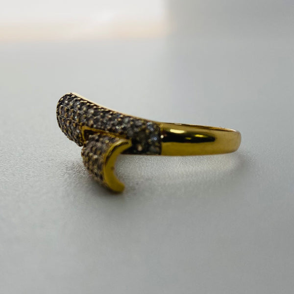 Bague en Or Jaune avec 74 Diamants - T 55