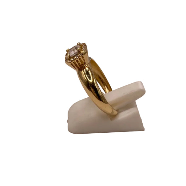 Bague en Or Jaune et Oxyde de Zirconium 18k