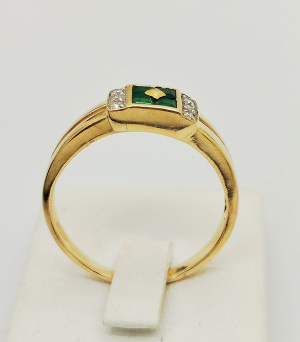 Bague en or jaune 18 K - Taille 65 - 4.66 G