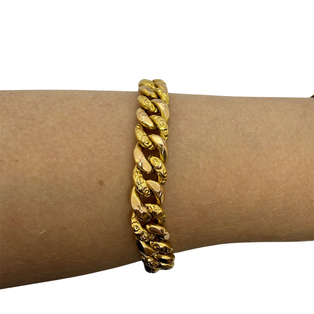 Bracelet Maillon en Or Jaune 18k