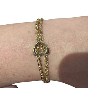 Bracelet Or Jaune 18K Corde diamantée - L19cm - 10.85gr