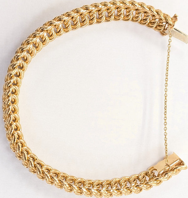 Bracelet Maillon Or Jaune 18K Maille Américaine 24.54 Grs