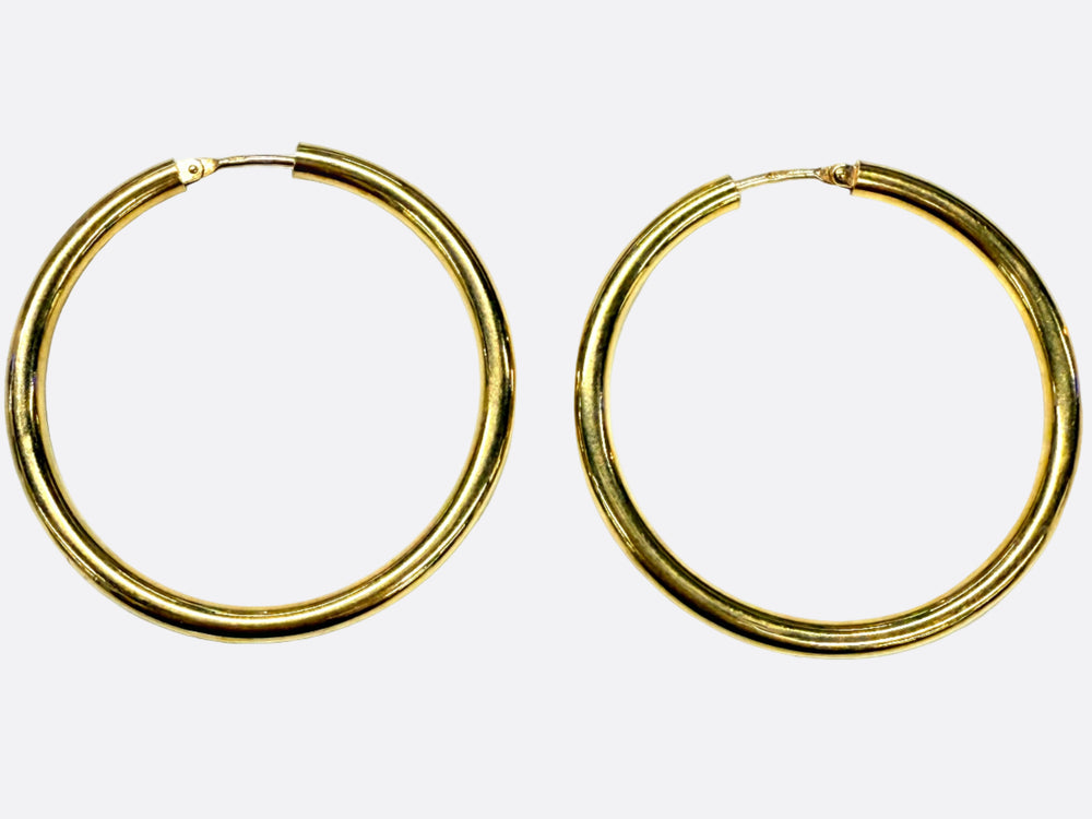 Créoles en Or jaune 18K - 3.32g