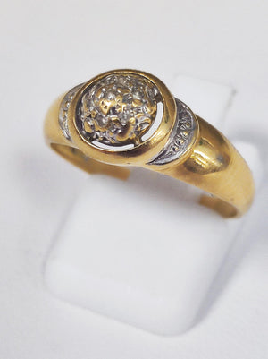 Superbe Bague Or jaune 18K 7 Diamants