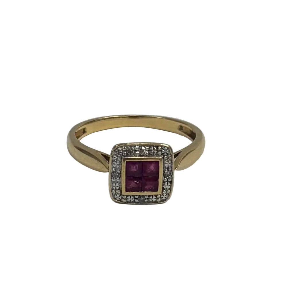 Bague Empierrée en or jaune 18 carats