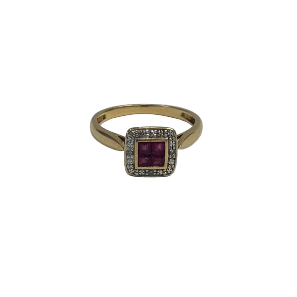Bague Empierrée en or jaune 18 carats