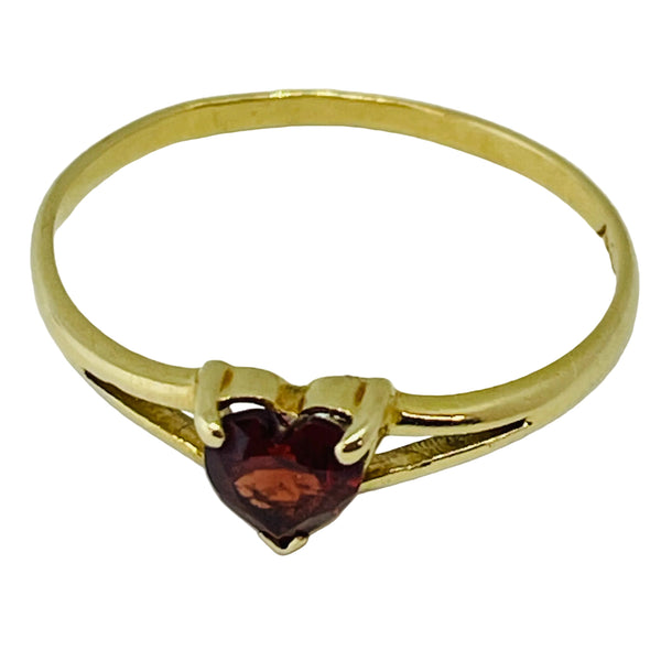 Bague Solitaire en Or Jaune 18 K - Taille 54 -  1.31 G