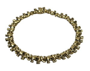 Bracelet maille éléphants en or 18 carats