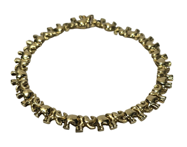 Bracelet maille éléphants en or 18 carats