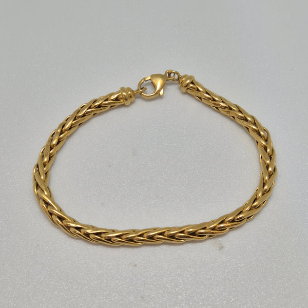 Bracelet Maillon Palmier Or Jaune 18 Carats 20cm