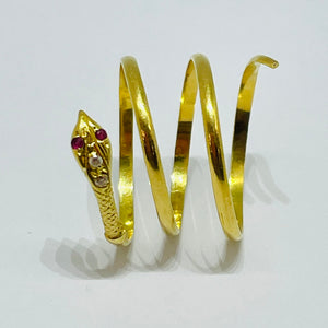 Bague spirale en Or Jaune 18K - Taille 56 - 2.87g